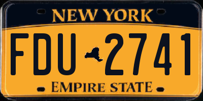 NY license plate FDU2741