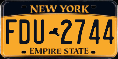 NY license plate FDU2744