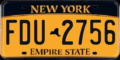 NY license plate FDU2756