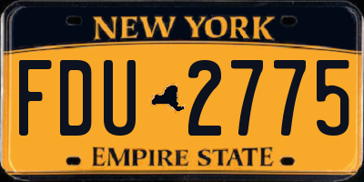 NY license plate FDU2775