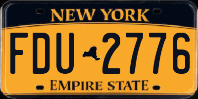 NY license plate FDU2776