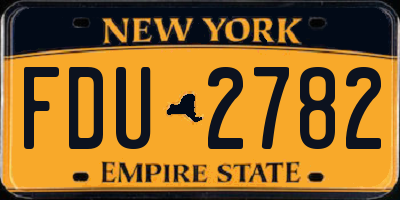NY license plate FDU2782