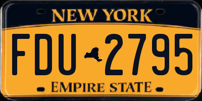 NY license plate FDU2795