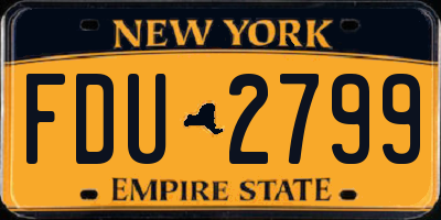NY license plate FDU2799