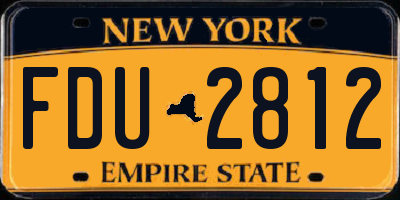 NY license plate FDU2812