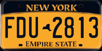 NY license plate FDU2813