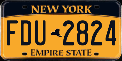 NY license plate FDU2824