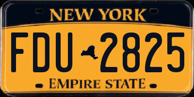 NY license plate FDU2825