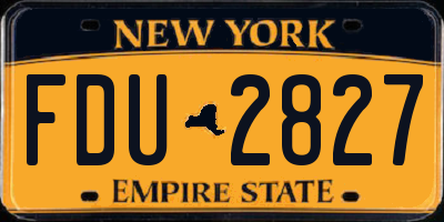 NY license plate FDU2827
