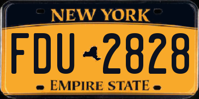 NY license plate FDU2828