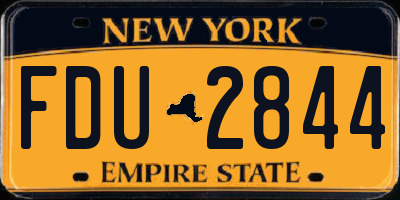 NY license plate FDU2844