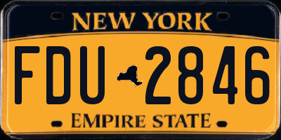 NY license plate FDU2846