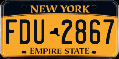 NY license plate FDU2867