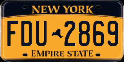 NY license plate FDU2869
