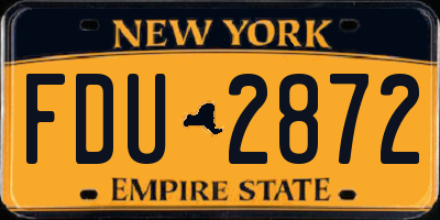 NY license plate FDU2872
