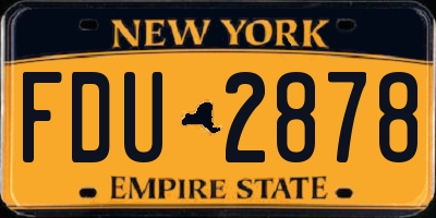 NY license plate FDU2878
