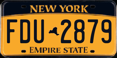 NY license plate FDU2879