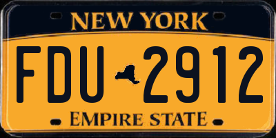 NY license plate FDU2912