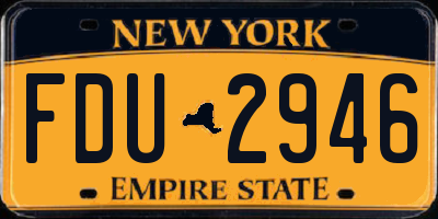 NY license plate FDU2946