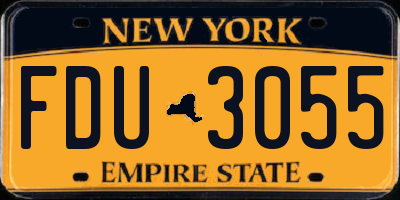 NY license plate FDU3055
