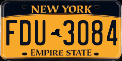 NY license plate FDU3084