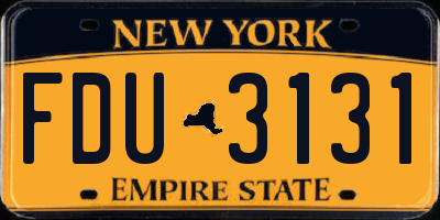 NY license plate FDU3131