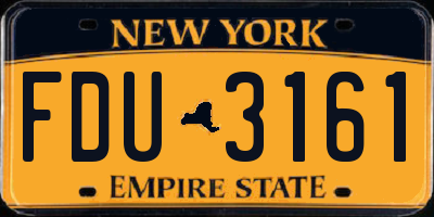 NY license plate FDU3161