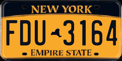 NY license plate FDU3164