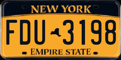 NY license plate FDU3198