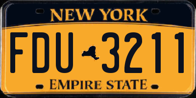 NY license plate FDU3211