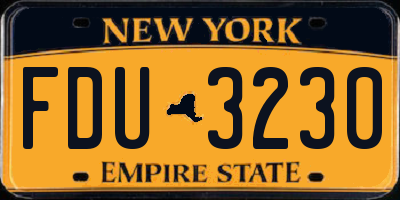 NY license plate FDU3230