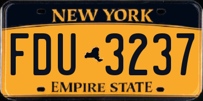 NY license plate FDU3237