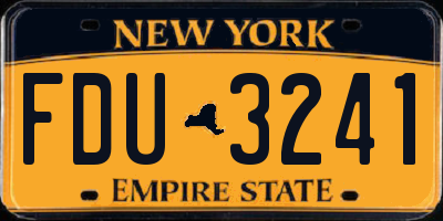 NY license plate FDU3241