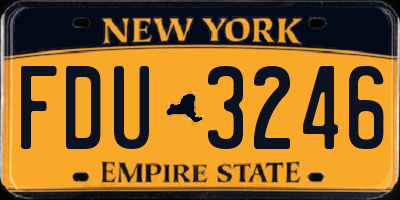 NY license plate FDU3246
