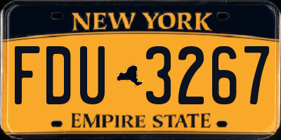 NY license plate FDU3267