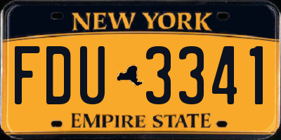 NY license plate FDU3341