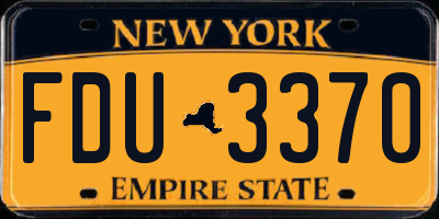 NY license plate FDU3370