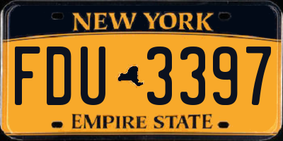 NY license plate FDU3397