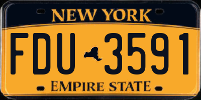 NY license plate FDU3591