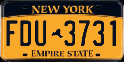 NY license plate FDU3731