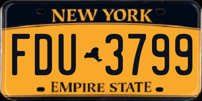 NY license plate FDU3799