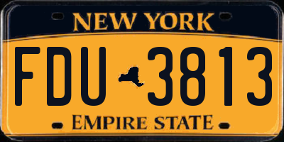 NY license plate FDU3813