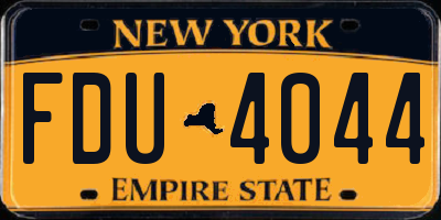 NY license plate FDU4044
