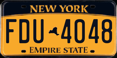 NY license plate FDU4048