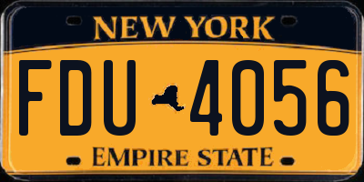 NY license plate FDU4056
