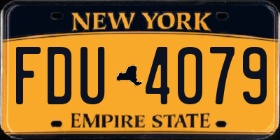 NY license plate FDU4079