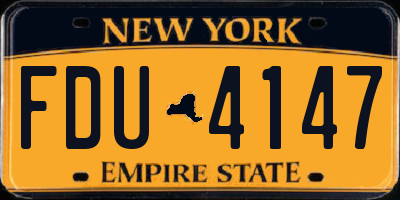 NY license plate FDU4147