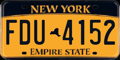 NY license plate FDU4152