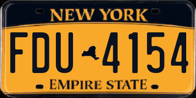 NY license plate FDU4154