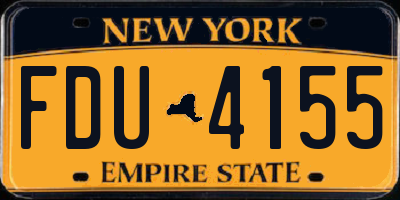 NY license plate FDU4155